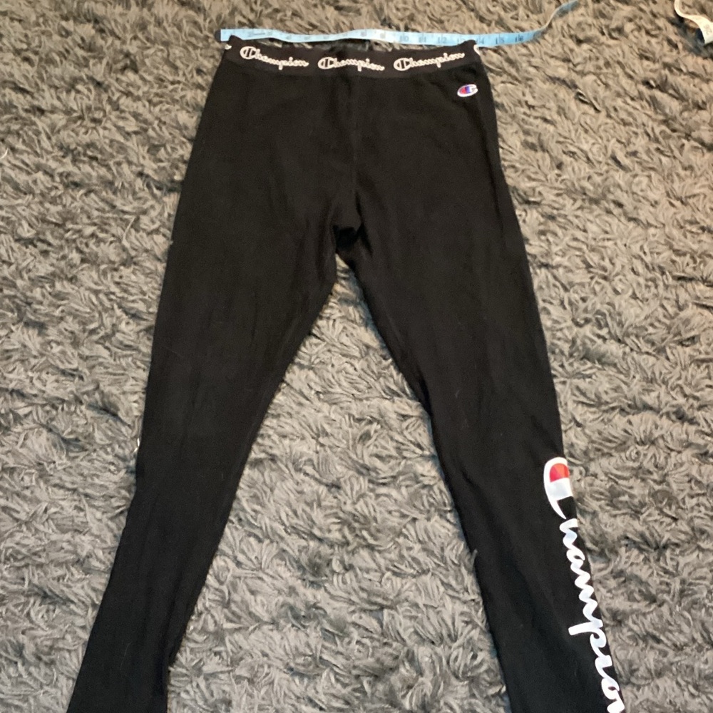 Champion women’s Black Logo Leggings activewear